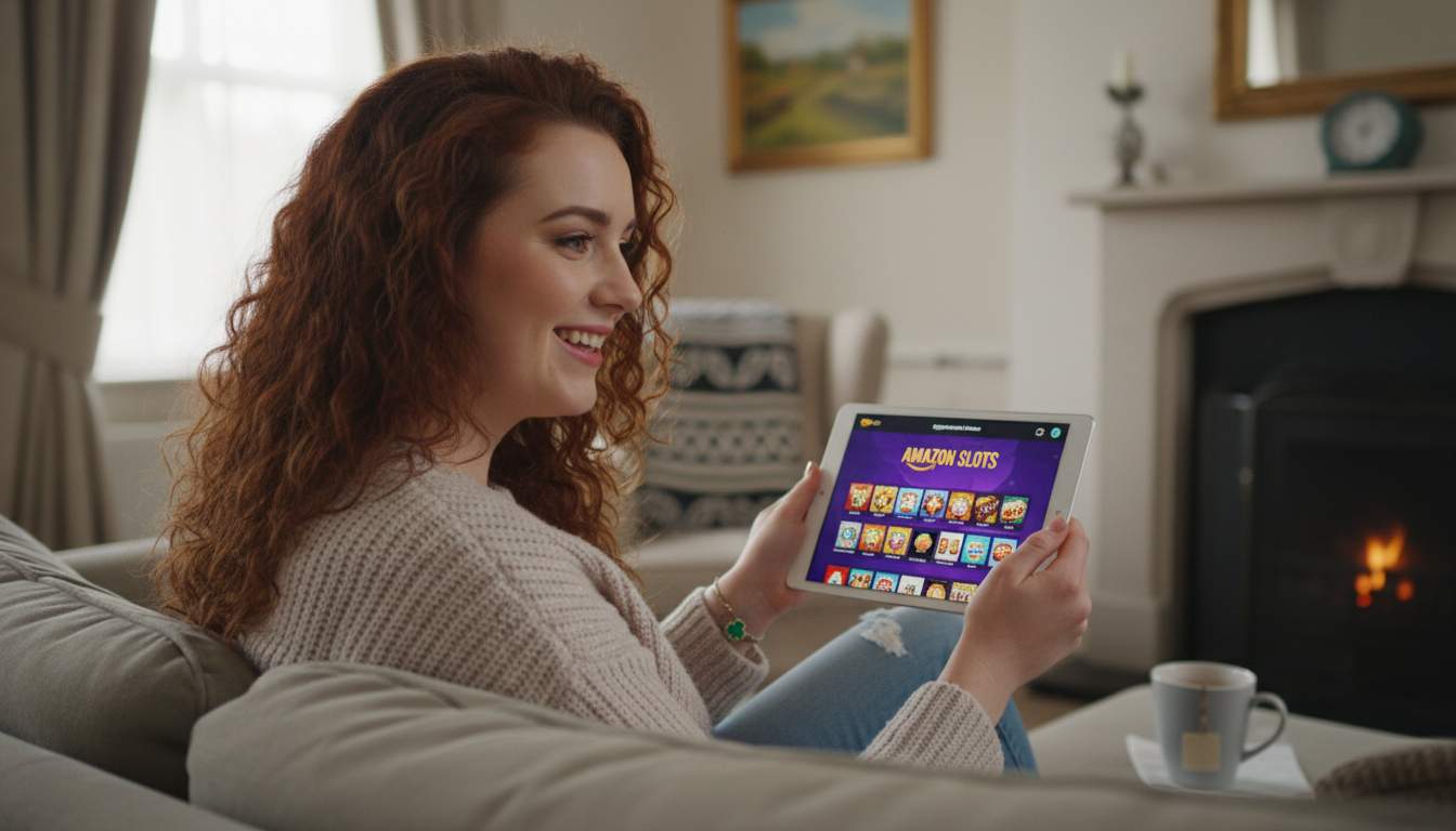 A woman enjoying online gaming